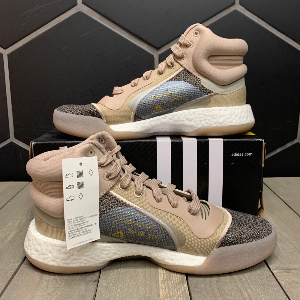 New Adidas Marquee Boost High Trace Khaki Shoes - Picture 2 of 5